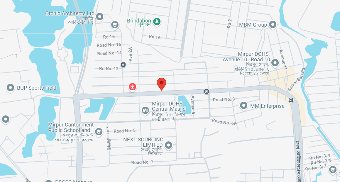 Map showing office location